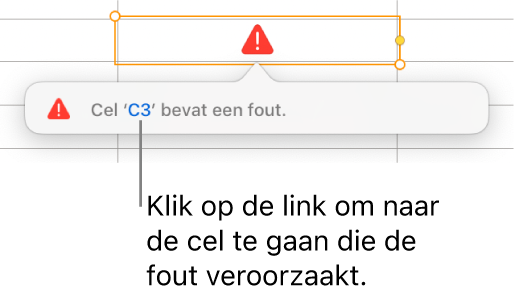 Een celfoutlink.