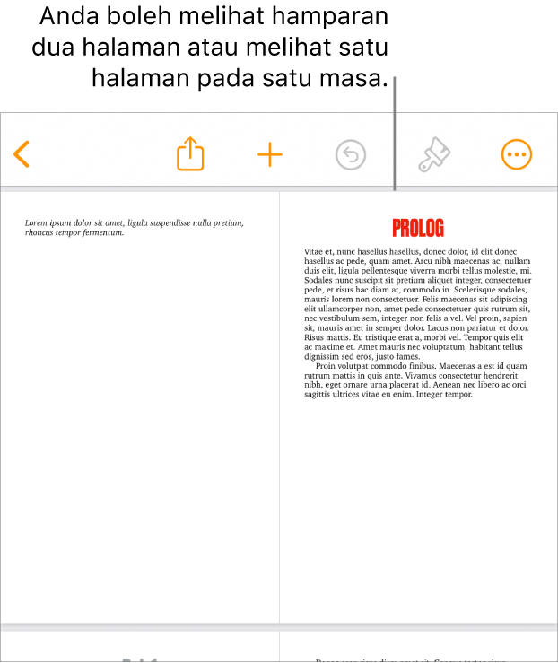 Dokumen dengan halaman yang dilihat sebagai hamparan dua halaman.