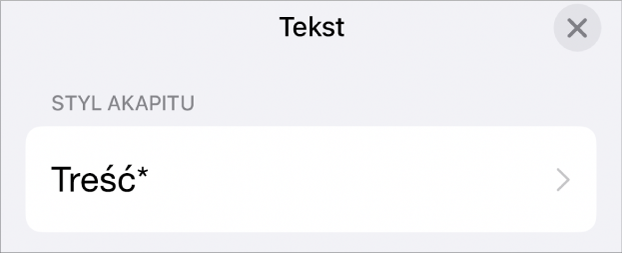 Styl akapitu Treść z gwiazdką.
