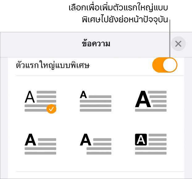 ตัวควบคุมตัวแรกใหญ่แบบพิเศษที่อยู่ในเมนูข้อความ