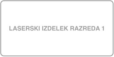 Oznaka z napisom Laserski izdelek razreda 1.