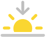 Et symbol for solnedgang.