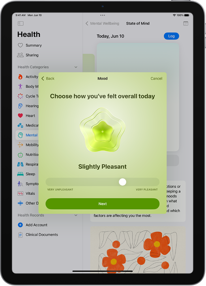 Log your state of mind in Health on iPad Apple Support SG