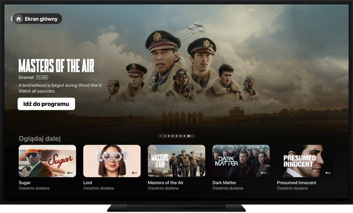 Aplikacja Apple TV na telewizorze