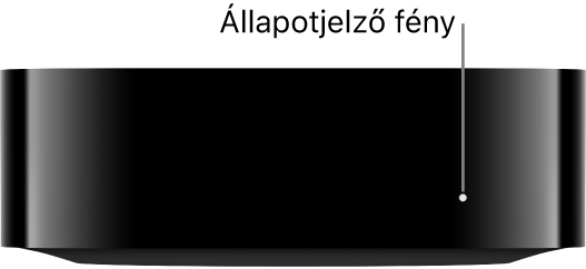 Az Apple TV az állapotjelző fénnyel