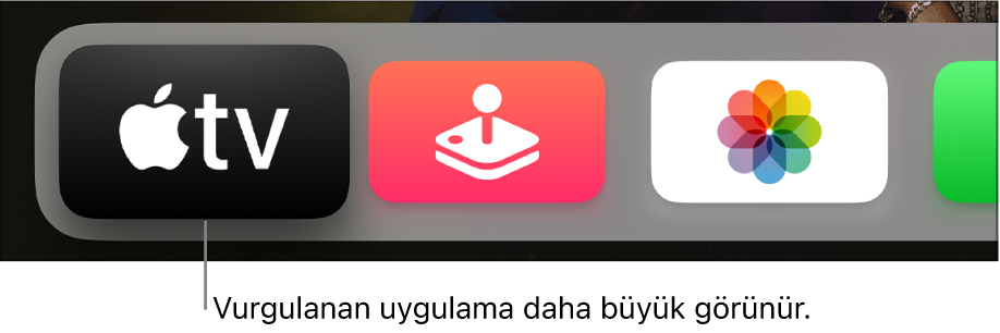 Ana ekranda seçili uygulama