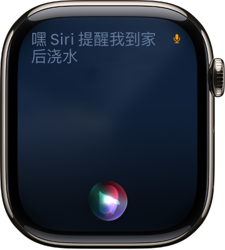 Siri 屏幕显示设定提醒事项的请求。