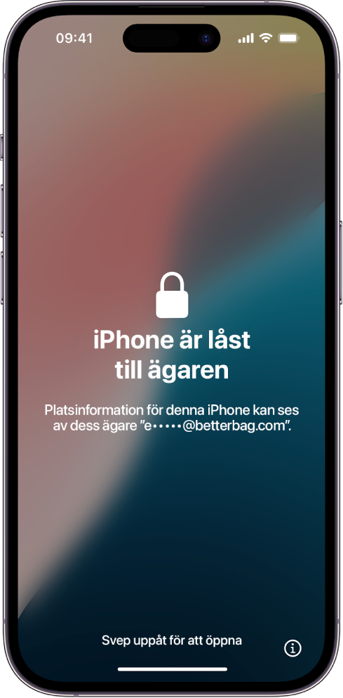 Aktiveringslås på en iPhone som låstes av ägaren.