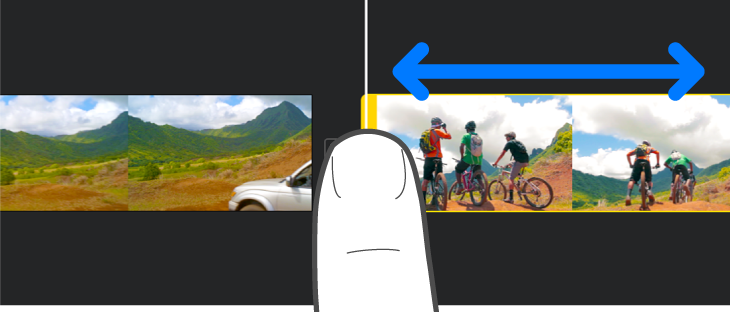Et klip, der tilpasses på projektets tidslinje.