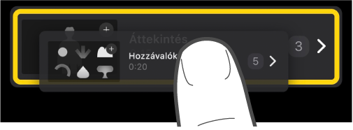 Egy storyboard projektben egy helyőrzőt egy új pozícióba húznak át.