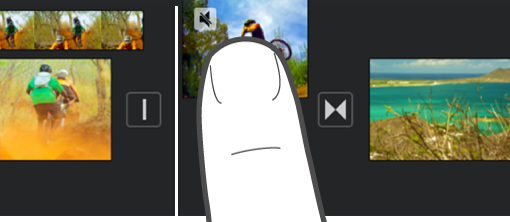 Um clip a ser movido no cronograma do projeto.