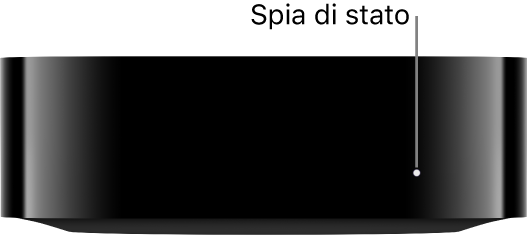 Apple TV con la spia di stato mostrata