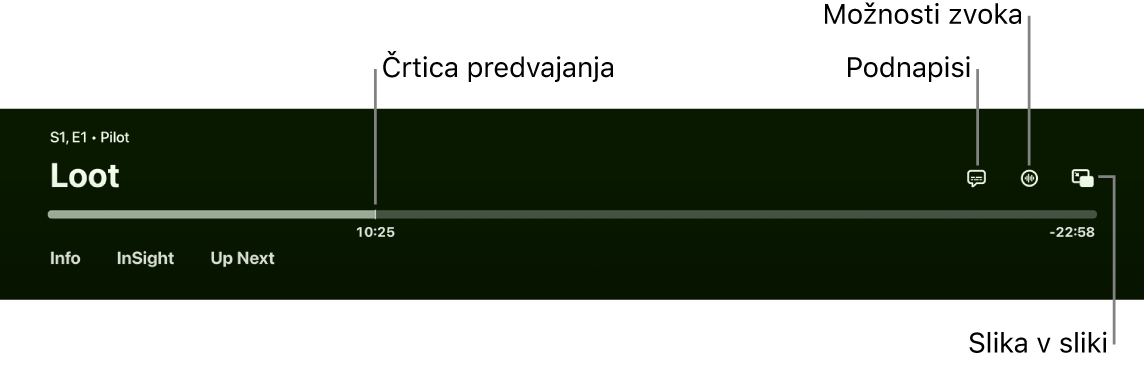 Krmilne funkcije predvajanja