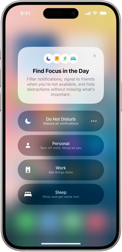 Turn on or schedule a Focus on iPhone - Apple Support