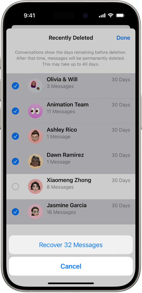 Recover deleted messages in Messages on iPhone - Apple Support