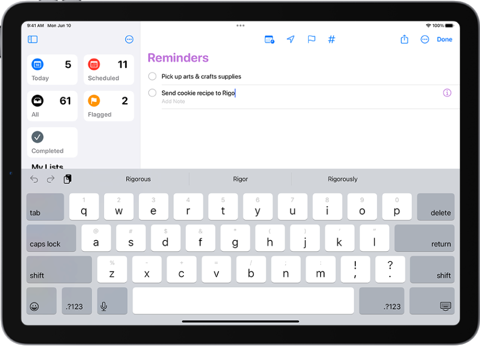 Get started with Reminders on iPad - Apple Support