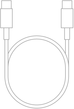 Cáp sạc USB-C.