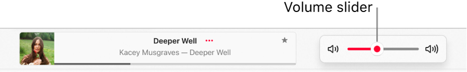 The volume slider.