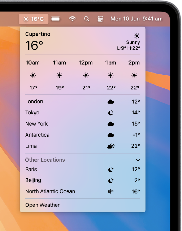 See Weather Status In The Menu Bar On Mac Apple Support AU