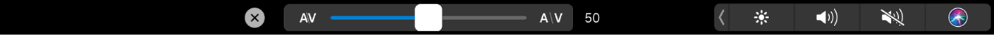 Touch Bar 텍스트 자간 옵션