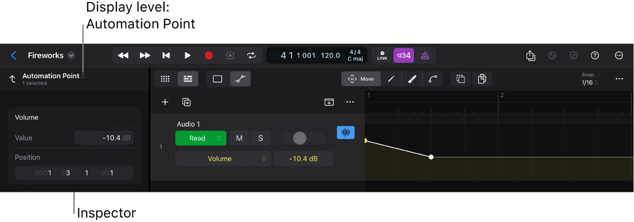 Figure. Automation Point inspector.