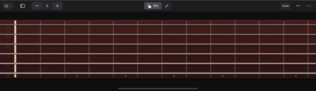図。フレットボードプレイサーフェス。