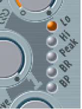 Figure. Filter 1 Mode buttons.