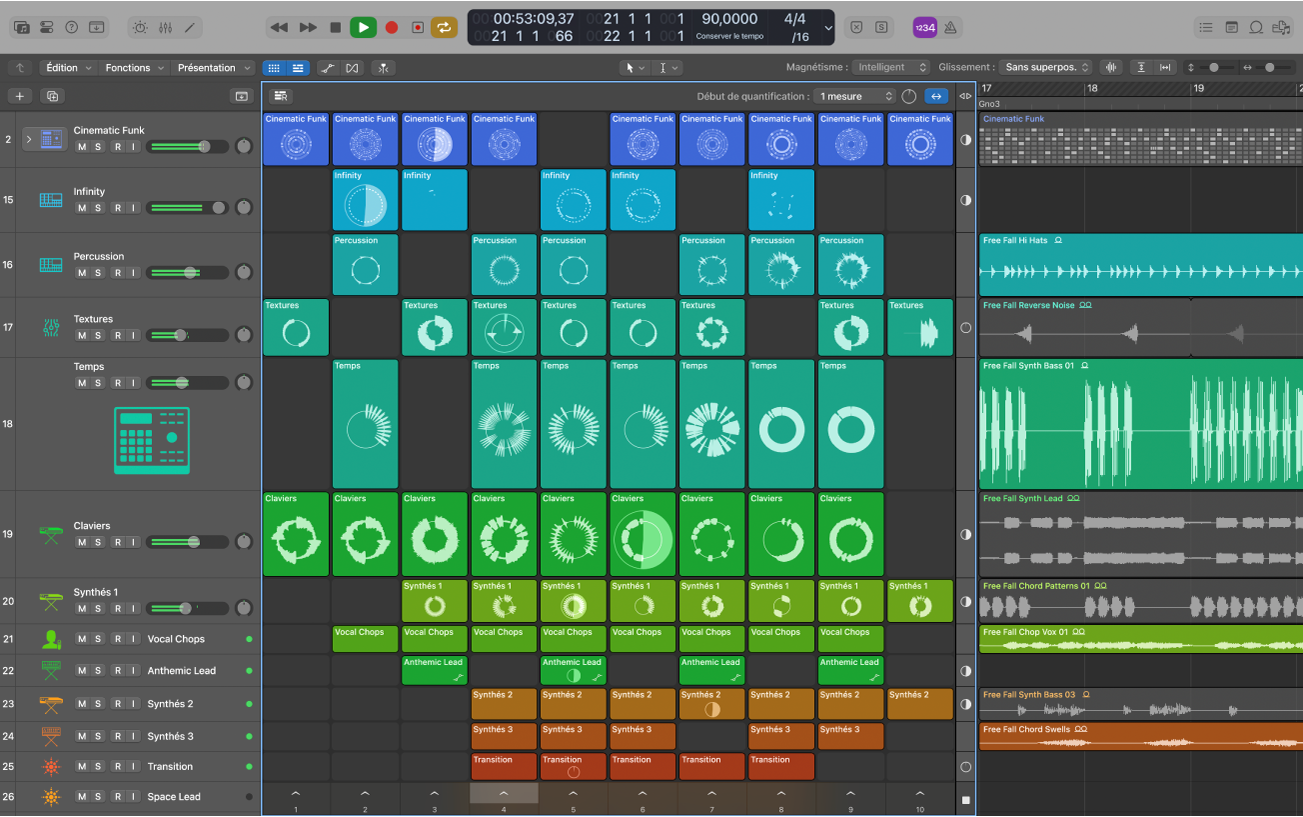 Lecture de projet Logic Pro