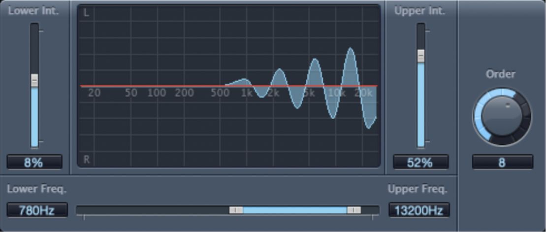 Figure. Fenêtre du module Stereo Spread.