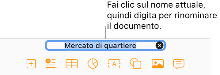 Il nome del documento attuale, Layout vuoto, selezionato nella parte alta del documento.