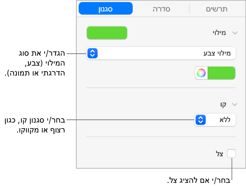 כלי בקרה לשינוי המראה של סדרת נתונים.