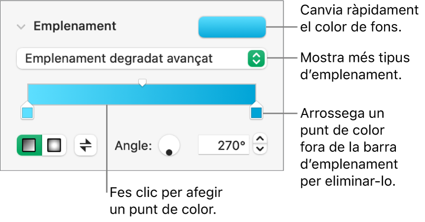Control per omplir objectes amb colors.