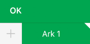 Fane på et ark med et hvidt hjørne, der viser, at diagrammets datareferencer redigeres.