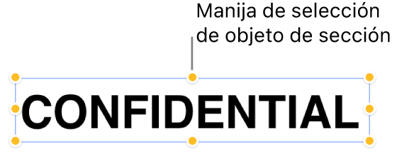 Un objeto con manijas de selección.