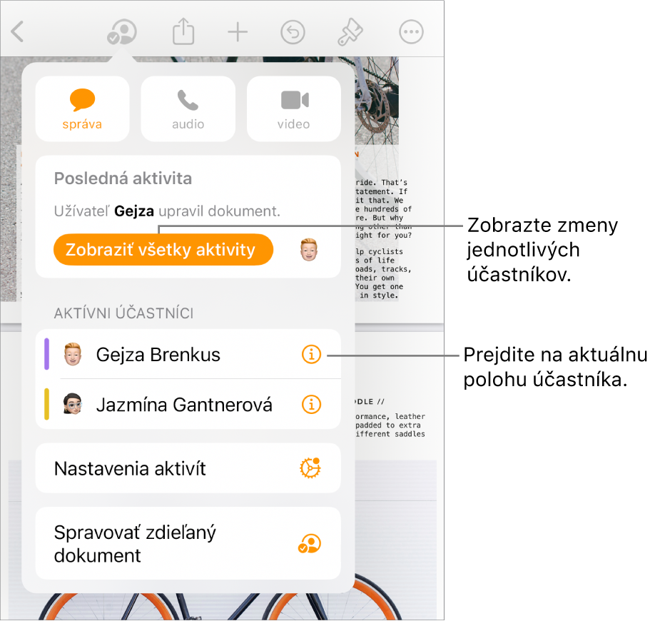 Menu spolupráce s uvedenými aktuálnymi účastníkmi.