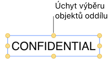 Objekt s úchyty výběru