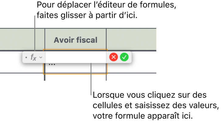 Éditeur de formules.