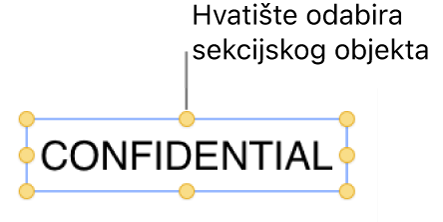 Objekt s hvatištima odabira.