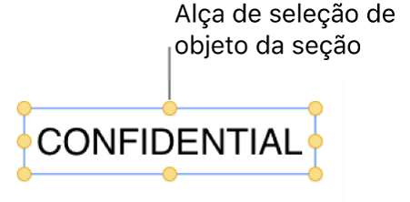 Objeto com puxadores de seleção.