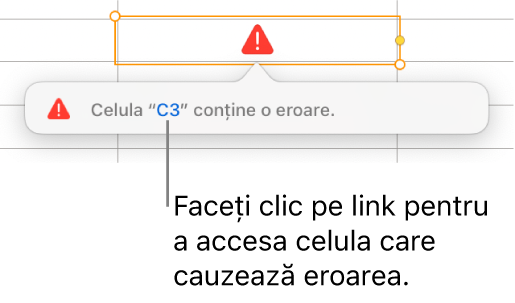 Un link către eroarea celulei.