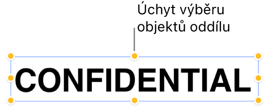 Objekt s úchyty výběru