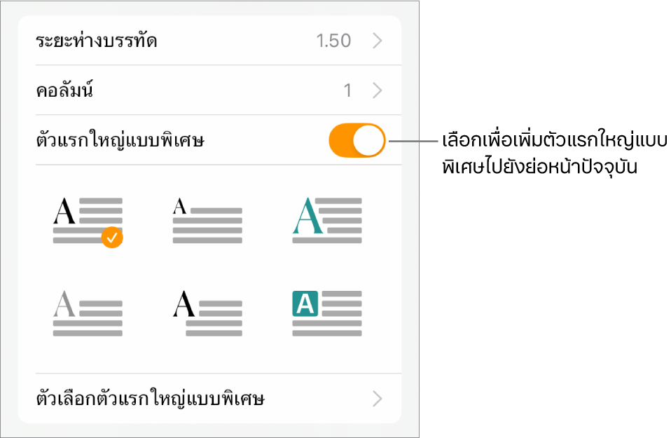 ตัวควบคุมตัวแรกใหญ่แบบพิเศษที่อยู่ในเมนูข้อความ