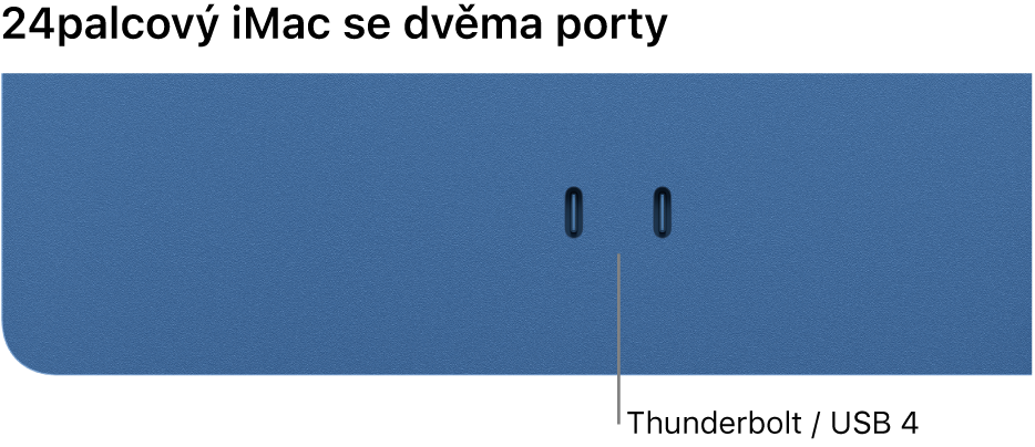 iMac se dvěma porty Thunderbolt / USB 4.
