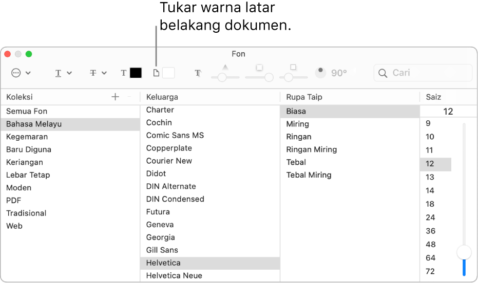 Tukar warna latar belakang dokumen anda.