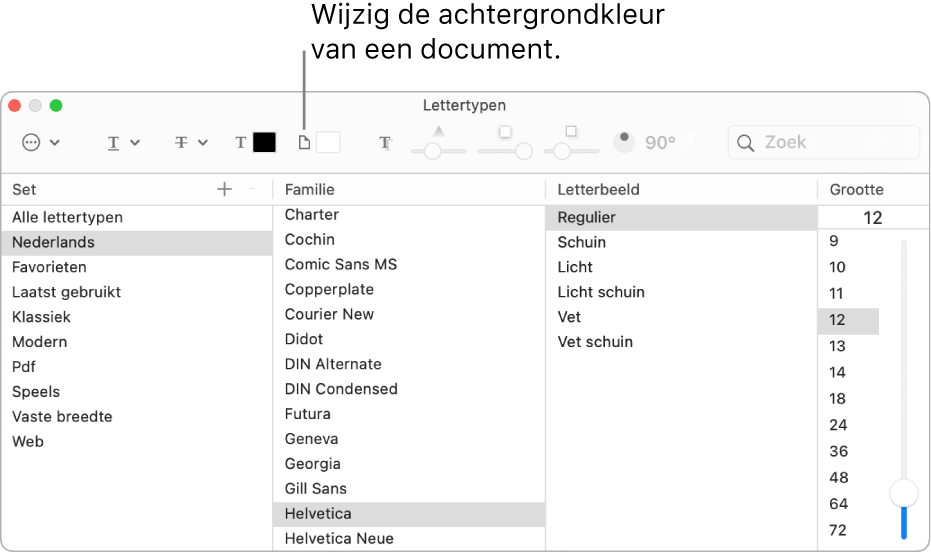 De achtergrondkleur van je document wijzigen.