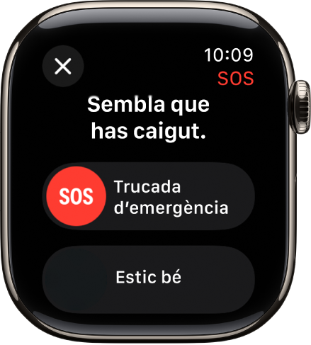 Pantalla de detecció de caigudes.