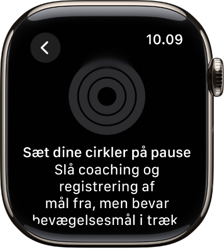 Skærmen Sæt dine cirkler på pause.