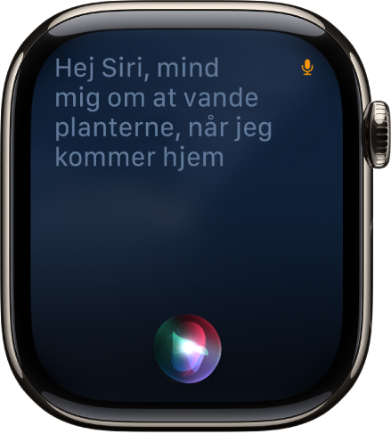 Siri-skærmen, der viser en anmodning om at indstille en påmindelse.