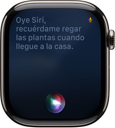 La pantalla de Siri mostrando una petición para configurar un recordatorio.