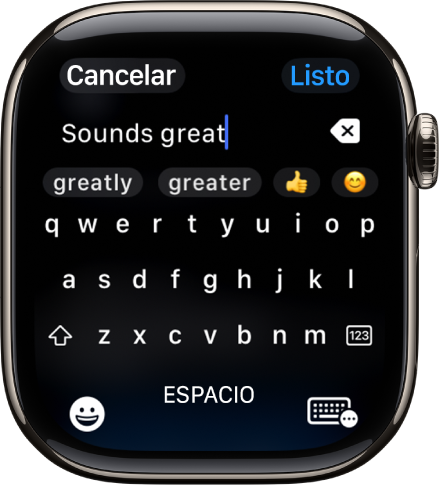 teclado del apple watch